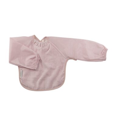 Babero Manga Larga Rosa Pastel
