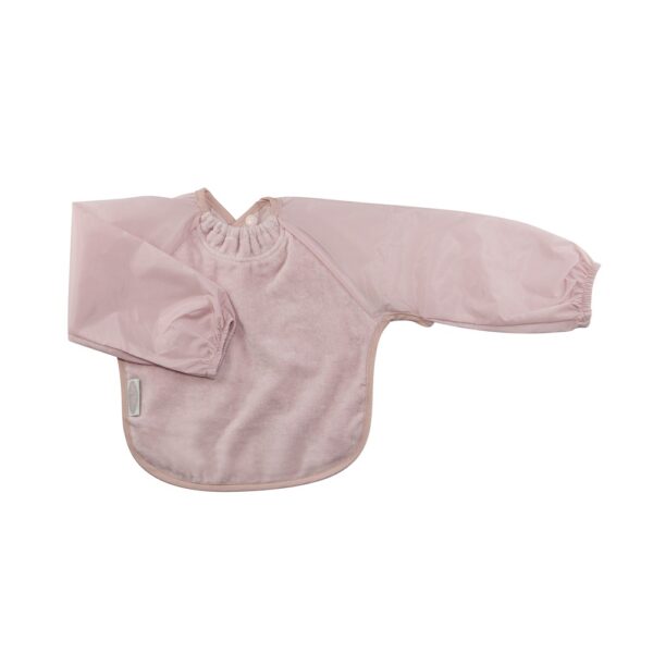 Babero Manga Larga Rosa Pastel