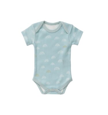 Body Manga Corta Arcoíris Azul
