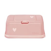 Dispensador de Toallitas Rosa Pastel Corazón Mate