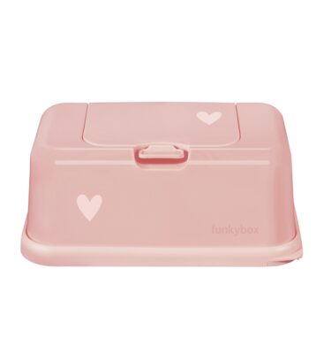 Dispensador de Toallitas Rosa Pastel Corazón Mate