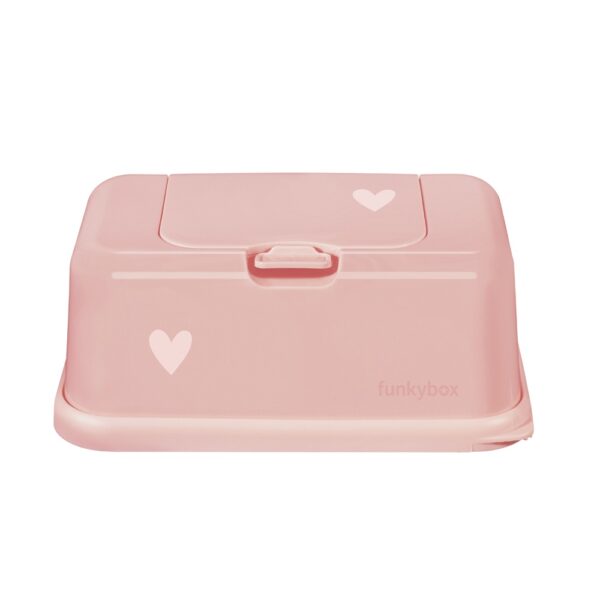 Dispensador de Toallitas Rosa Pastel Corazón Mate