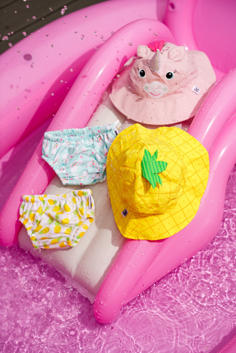 ZOOCCHINI conjunto bañador pañal con gorro Ballenas