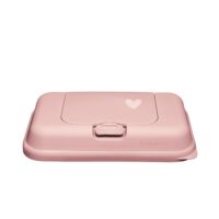 Dispensador de Toallitas Viaje Rosa Pastel Corazón Mate