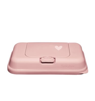 Dispensador de Toallitas Viaje Rosa Pastel Corazón Mate