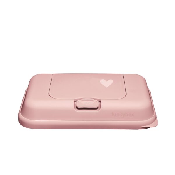 Dispensador de Toallitas Viaje Rosa Pastel Corazón Mate