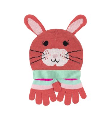 Conjunto de Gorro y Guantes Conejo