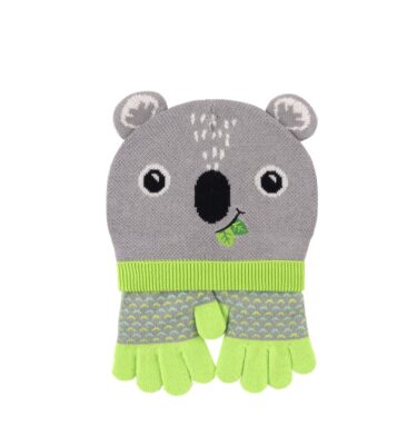 Conjunto de Gorro y Guantes Koala