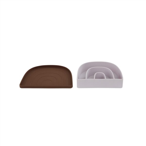 Plate & Bowl Rainbow Caramel / Lavander