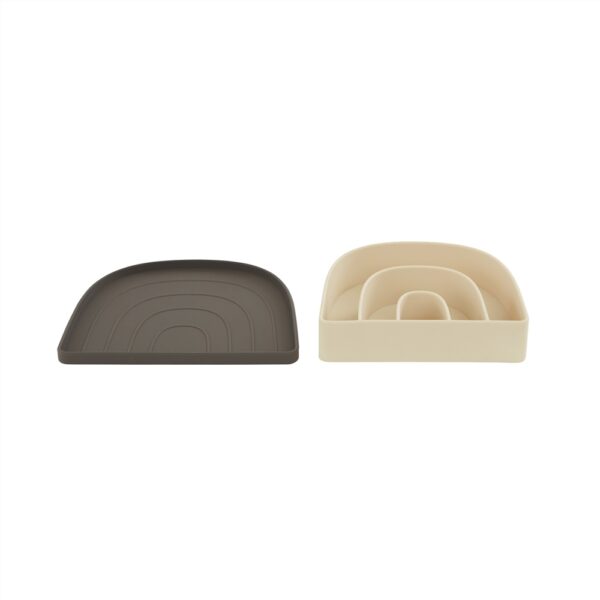 Plate & Bowl Rainbow Choko / Vanilla