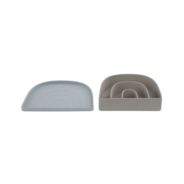 Plate & Bowl Rainbow Dusty Blue / Clay