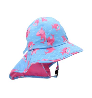 Gorro Bebé Tiburón Rosa
