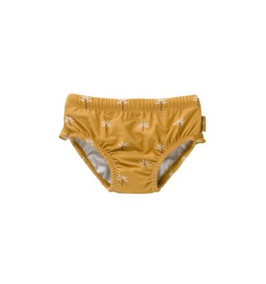 Bañador Pañal Volante Palmera Mostaza