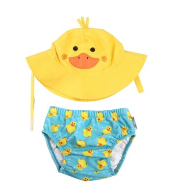 Set Bañador Pañal y Gorro Pato