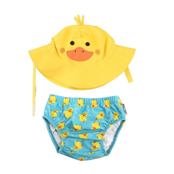 Set Bañador Pañal y Gorro Pato