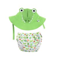 Set Bañador Pañal y Gorro Cocodrilo