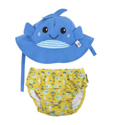 Set Bañador Pañal y Gorro Ballena