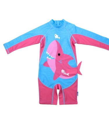 Bañador Suit Bebé Tiburón Rosa