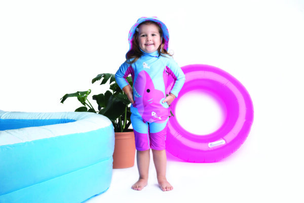 Bañador Suit Bebé Tiburón Rosa - Imagen 2