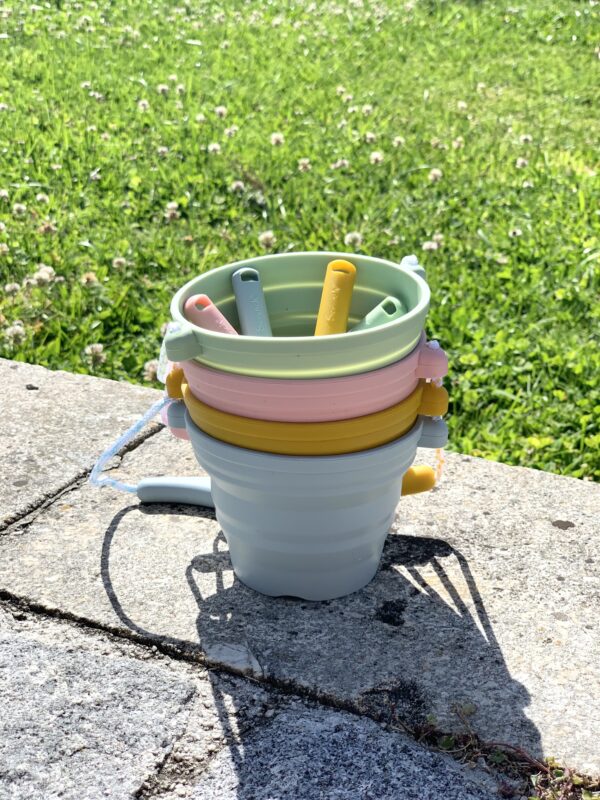 Mini Cubo Plegable Coral - Imagen 4
