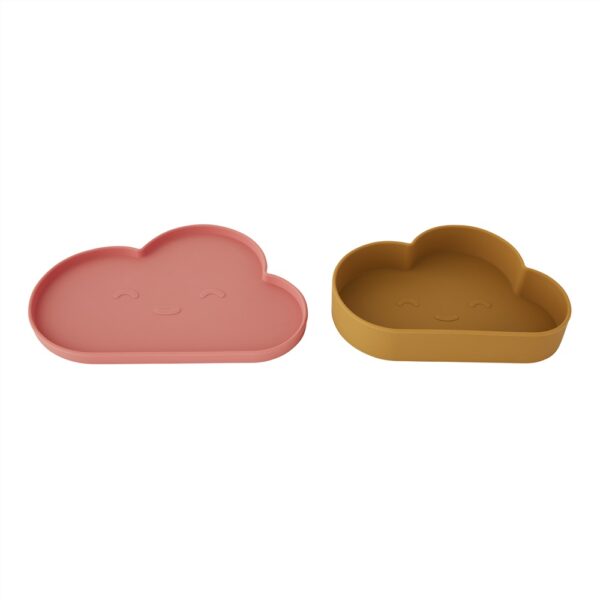 Plate & Bowl Cloud L. Rubber / Coral