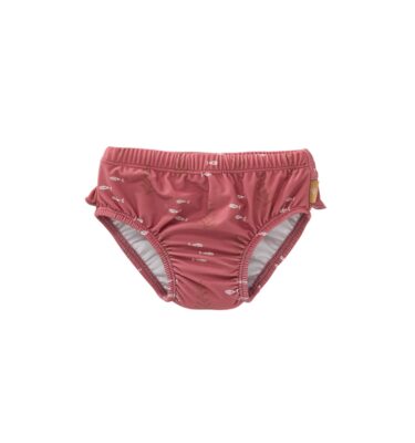 Bañador Pañal Volante Océano Rojo