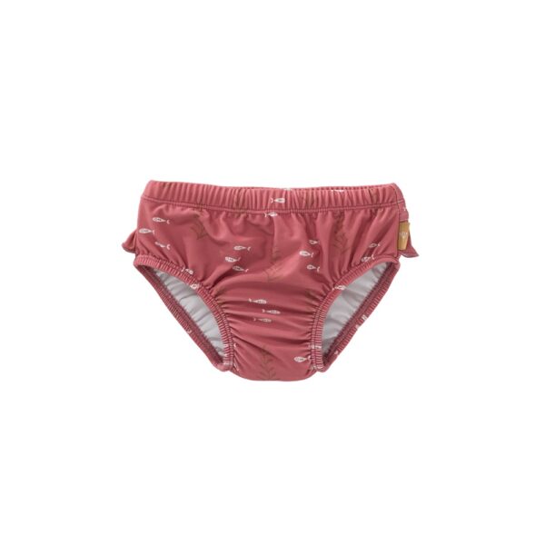 Bañador Pañal Volante Océano Rojo