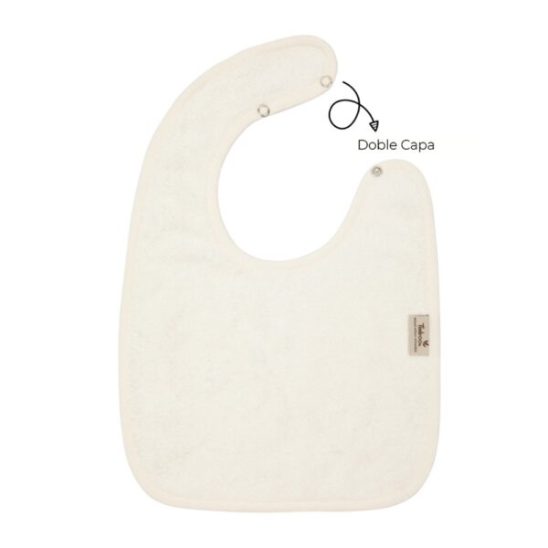 Babero Bebé Doble Daisy White