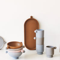 Bowl pack 2 Tiny Inka Caramel / Rose - Imagen 2