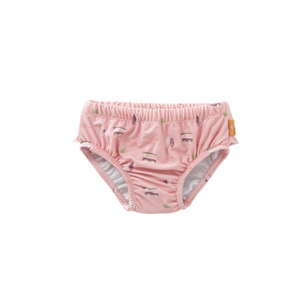 Bañador Pañal Volante Surf Rosa