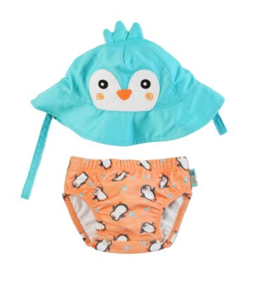 Set Bañador Pañal y Gorro Pingüino