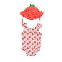 Bañador + Gorro Fresa