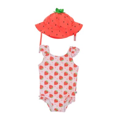 Bañador + Gorro Fresa