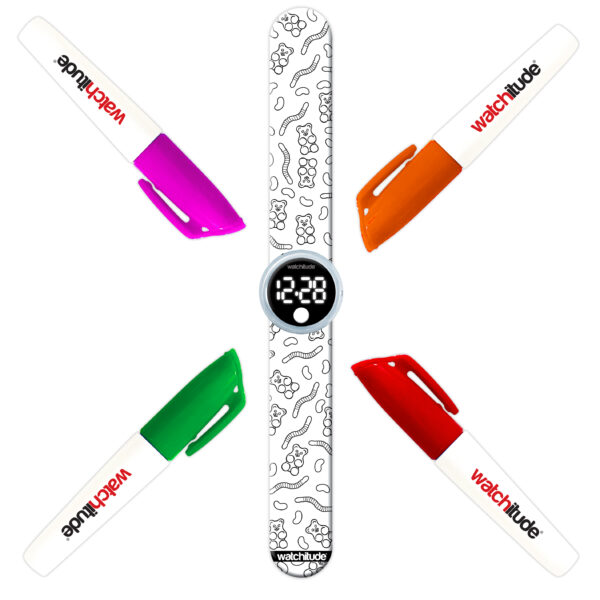 RELOJ COLOREABLE GOMINOLAS