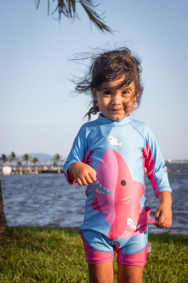 Bañador Suit Bebé Tiburón Rosa - Imagen 5