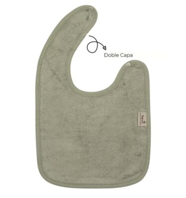Babero Bebé Doble Whisper Green