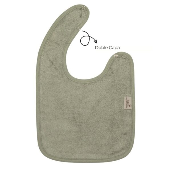 Babero Bebé Doble Whisper Green