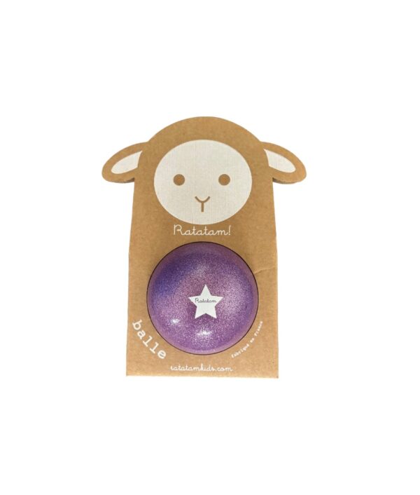 Pelota 10 cm Glitter Púrpura