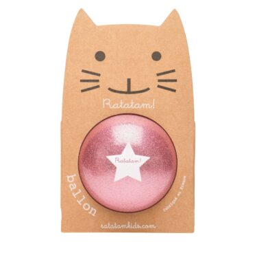 Pelota 22 cm Glitter Rosa