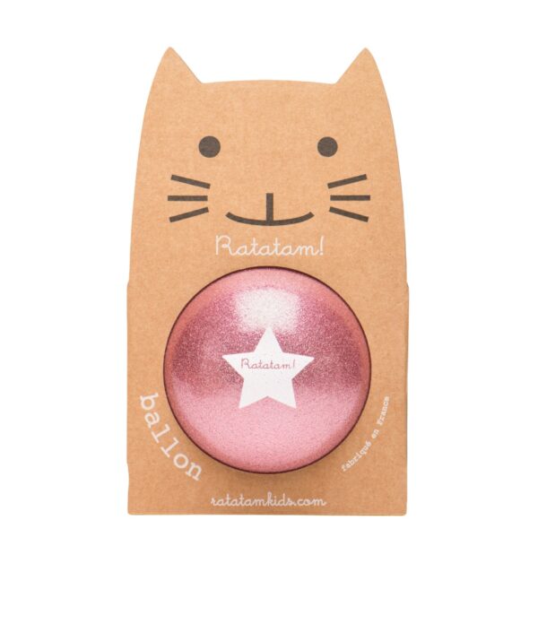 Pelota 22 cm Glitter Rosa