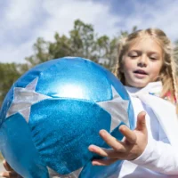 Pelota Tela Estrella Azul - Imagen 2