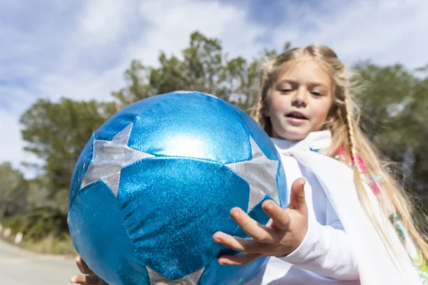 Pelota Tela Estrella Azul - Imagen 2
