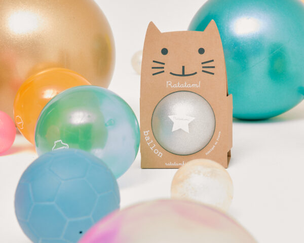 Pelota 15 cm Glitter Plata - Imagen 2