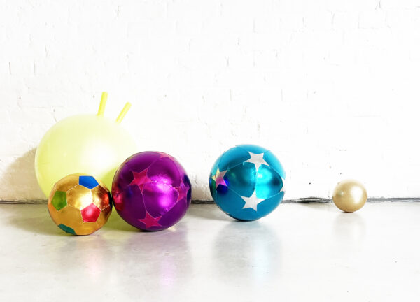 Pelota Tela Estrella Rosa - Imagen 2
