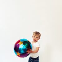 Pelota Tela Estrella Multicolor - Imagen 2