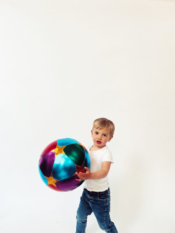 Pelota Tela Estrella Multicolor - Imagen 2