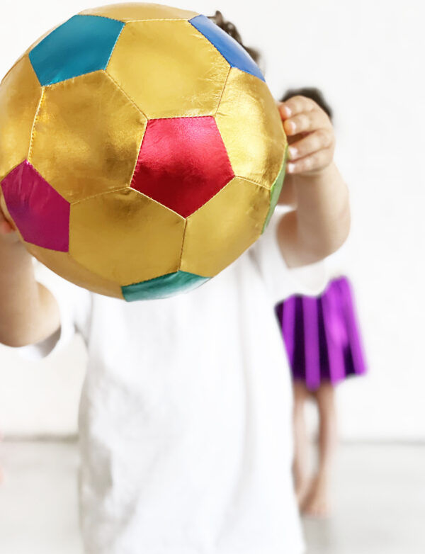 Pelota Tela Multicolor Fútbol - Imagen 3