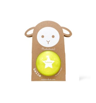 Pelota 10 cm Glitter Amarilla