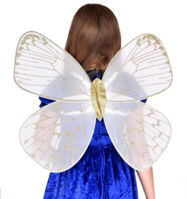 ALAS MARIPOSA BLANCA/DORADA