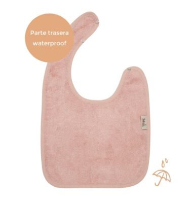 Babero Bebé Waterproof - Misty Rose